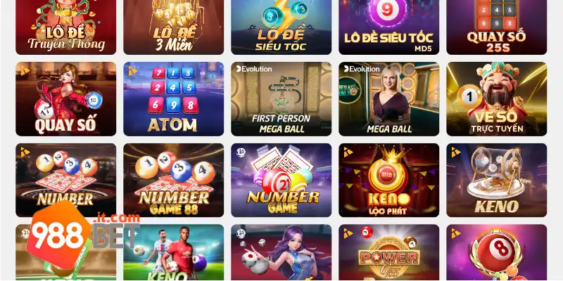 Tổng quan sản phẩm xổ số 988Bet